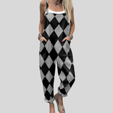 Black & White Dungarees with Diamonds