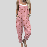 Pink Polka-Dot Dungarees