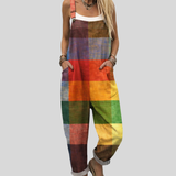 Colourful Patchwork-Look Dungarees