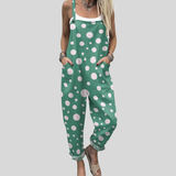 Green Polka-Dot Dungarees
