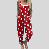 Red & White Polka-Dot Dungarees