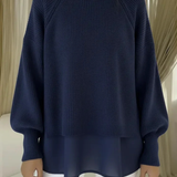 Janet | Layered-Look Knit Sweater