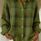 Joan | Plaid Knit Shirt Jacket