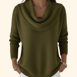 Vivian | Draped Cowl Neck Sweater