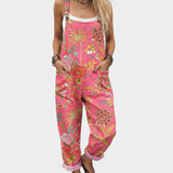 Coral Pink Tropical Dungarees