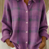 Joan | Plaid Knit Shirt Jacket