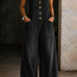 Emily - Vintage Washed Cotton Dungarees