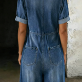 Freya - Short-Sleeve V-Neck Jumpsuit