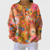 Johanna - Pullover with Colourful Flower Pattern