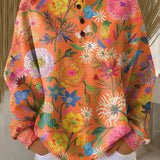 Freja | Pullover with Colourful Floral Pattern