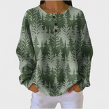 Ines - Sweatshirt with Classic Tree Pattern
