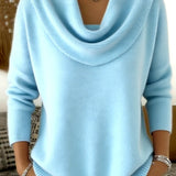 Vivian | Draped Cowl Neck Sweater