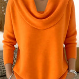 Vivian | Draped Cowl Neck Sweater
