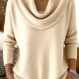 Vivian | Draped Cowl Neck Sweater