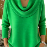 Vivian | Draped Cowl Neck Sweater