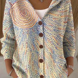 Evelyn | Printed Hooded Cardigan