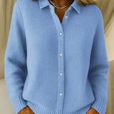 Katrina | Textured Knitted Button Cardigan