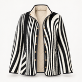 Isla - Casual Quilted Jacket with Abstract Geometric Design