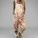 Dungarees with Watercolour Blossoms