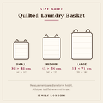 Quilted laundry basket size guide