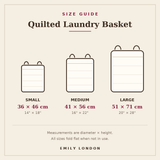 Quilted laundry basket size guide