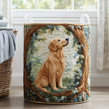 Quilted Laundry Basket – Golden Retriever