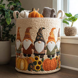 Quilted Laundry Basket – Decorative Gnomes