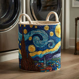 Quilted Laundry Basket – Night Motif
