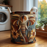 Quilted Laundry Basket – Elephant