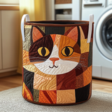 Quilted Laundry Basket – Tabby Cat