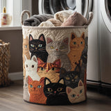 Quilted Laundry Basket – Charming Cat