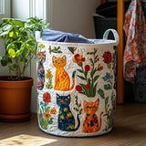 Quilted Laundry Basket – Charming Cat