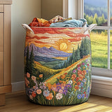 Quilted Laundry Basket – Bellflowers