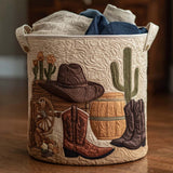 Quilted Laundry Basket – Highland Cow