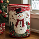 Quilted Laundry Basket – Snowman