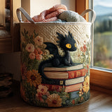 Quilted Laundry Basket – Literary Motif