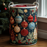 Quilted Laundry Basket – Christmas Motif