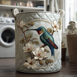 Quilted Laundry Basket – Kolibri and Spitzen Details
