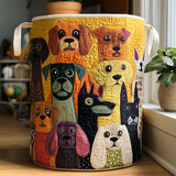 Quilted Laundry Basket – Dog Motif