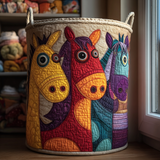 Quilted Laundry Basket – Horse