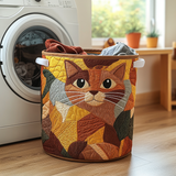 Quilted Laundry Basket – Cats