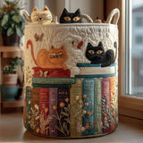 Quilted Laundry Basket – Cats