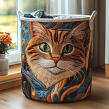 Quilted Laundry Basket – Cats