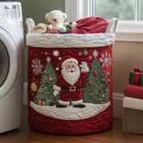 Quilted Laundry Basket – Santa Claus