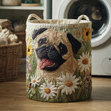 Quilted Laundry Basket – Pug
