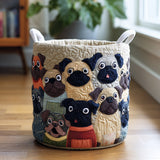 Quilted Laundry Basket – Pug