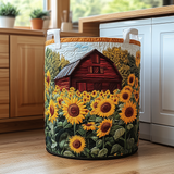 Quilted Laundry Basket – Sunflowers