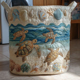 Quilted Laundry Basket – Calm Pattern