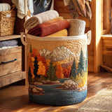 Quilted Laundry Basket – Autumn Leaves