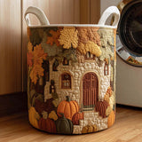 Quilted Laundry Basket – Autumn Leaves